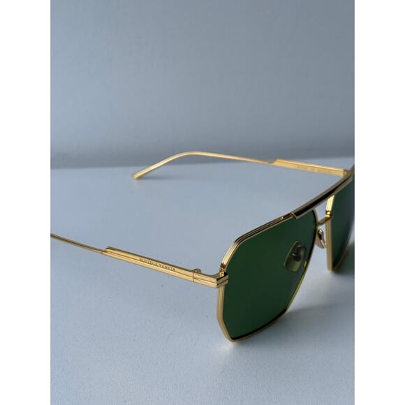 NEW Bottega Veneta BV1012S Minimalist Green Lens Aviator main image 5